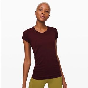 Lululemon Swiftly Tech Short Sleeve Crew - Garnet